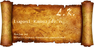Lugosi Kasszián névjegykártya